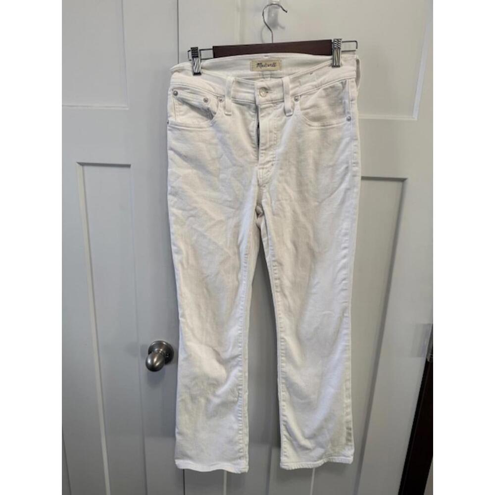 Madewell mid-rise Kick out jeans white size 27 white